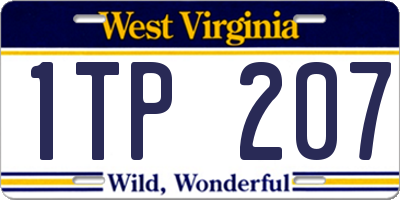WV license plate 1TP207