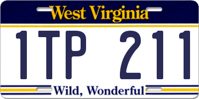 WV license plate 1TP211