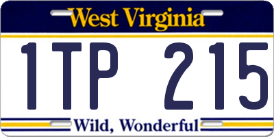 WV license plate 1TP215