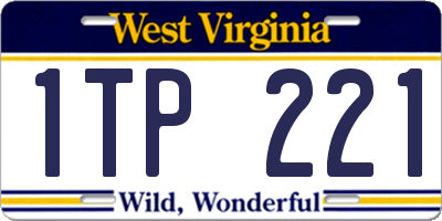 WV license plate 1TP221