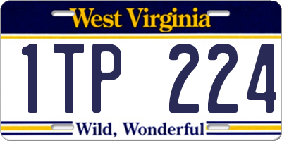 WV license plate 1TP224