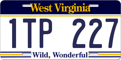 WV license plate 1TP227