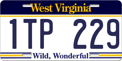 WV license plate 1TP229