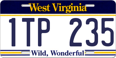 WV license plate 1TP235