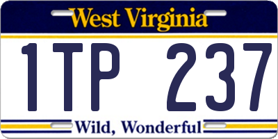 WV license plate 1TP237