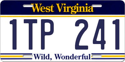 WV license plate 1TP241