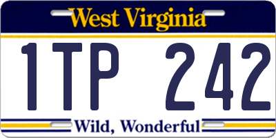 WV license plate 1TP242