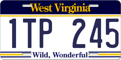 WV license plate 1TP245