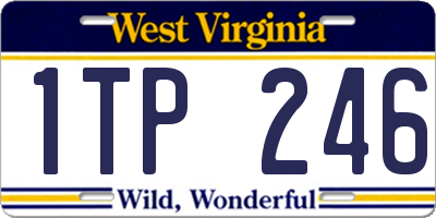 WV license plate 1TP246
