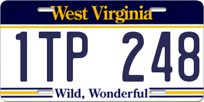 WV license plate 1TP248