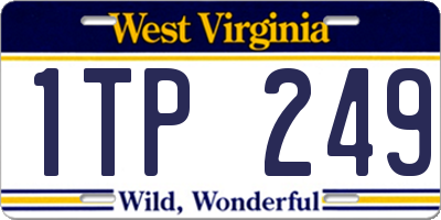 WV license plate 1TP249