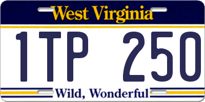 WV license plate 1TP250