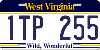 WV license plate 1TP255