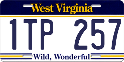 WV license plate 1TP257