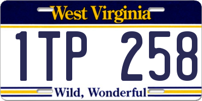 WV license plate 1TP258