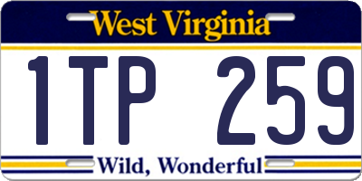 WV license plate 1TP259