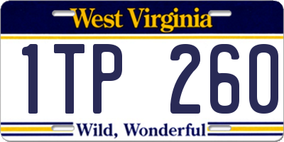 WV license plate 1TP260
