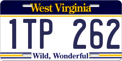 WV license plate 1TP262