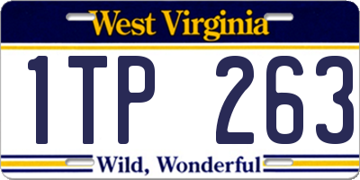 WV license plate 1TP263