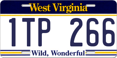 WV license plate 1TP266