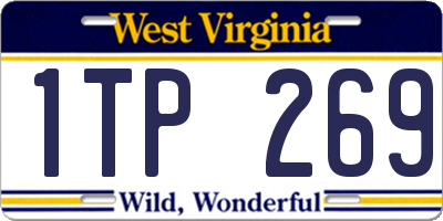 WV license plate 1TP269