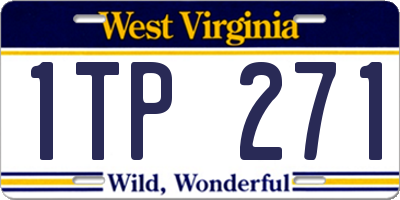 WV license plate 1TP271