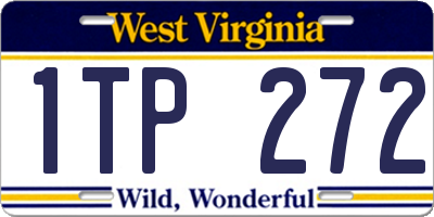 WV license plate 1TP272