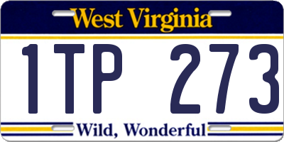 WV license plate 1TP273
