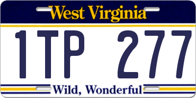 WV license plate 1TP277