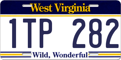WV license plate 1TP282
