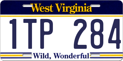 WV license plate 1TP284