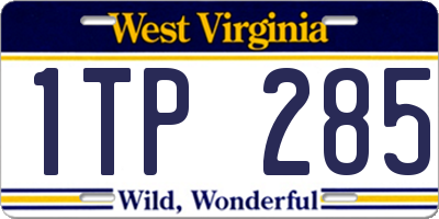 WV license plate 1TP285