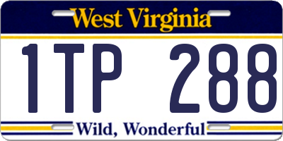 WV license plate 1TP288