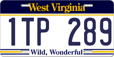 WV license plate 1TP289