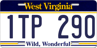 WV license plate 1TP290