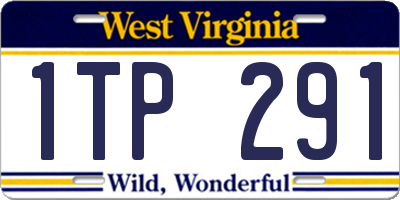 WV license plate 1TP291