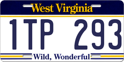 WV license plate 1TP293