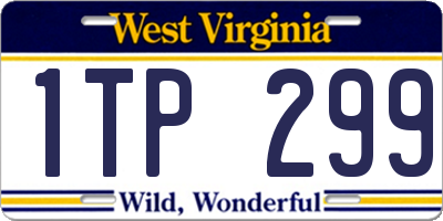 WV license plate 1TP299