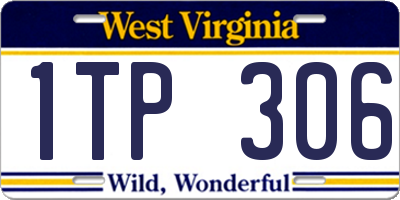 WV license plate 1TP306