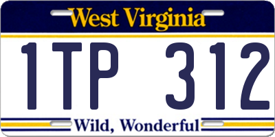WV license plate 1TP312