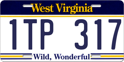 WV license plate 1TP317