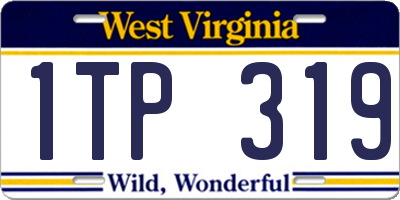 WV license plate 1TP319