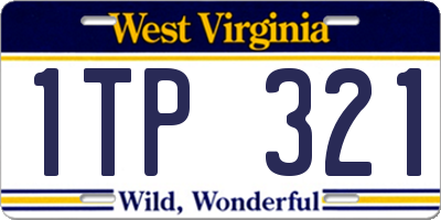 WV license plate 1TP321