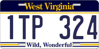 WV license plate 1TP324