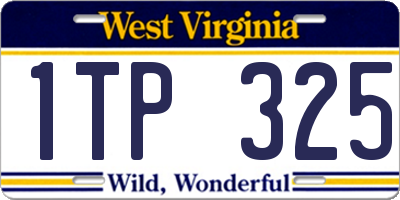 WV license plate 1TP325