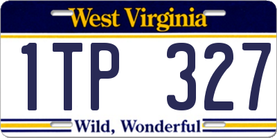 WV license plate 1TP327