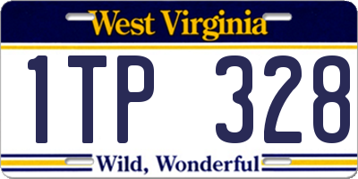 WV license plate 1TP328