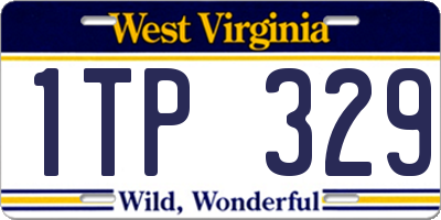 WV license plate 1TP329