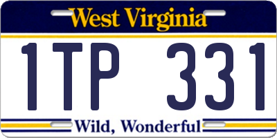 WV license plate 1TP331