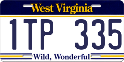 WV license plate 1TP335